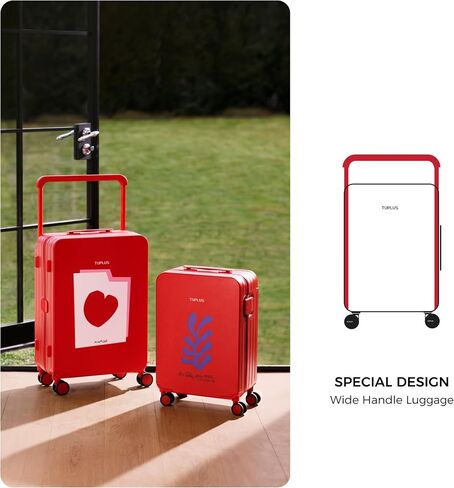 TUPLUS Suitcase Lightweight Luggage Hard Shell Suitcase with 4 Spinner Wheels Hold Check in Travel Case, Impression Series in Saudi Arabia