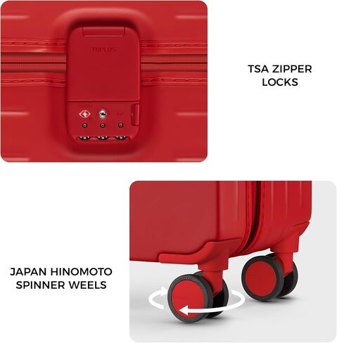 TUPLUS Suitcase Lightweight Luggage Hard Shell Suitcase with 4 Spinner Wheels Hold Check in Travel Case, Impression Series in Saudi Arabia