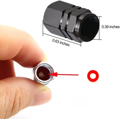 4PCS Tire Valve Stem Caps Fit for Toyota TRD Camry RAV4 Corolla Auto Accessories, Universal Stem Covers for Cars Trucks Motorcycles SUVs Bikes in Saudi Arabia