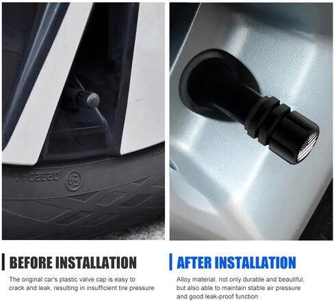 4PCS Tire Valve Stem Caps Fit for Toyota TRD Camry RAV4 Corolla Auto Accessories, Universal Stem Covers for Cars Trucks Motorcycles SUVs Bikes in Saudi Arabia