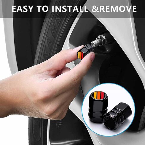 4PCS Tire Valve Stem Caps Fit for Toyota TRD Camry RAV4 Corolla Auto Accessories, Universal Stem Covers for Cars Trucks Motorcycles SUVs Bikes in Saudi Arabia