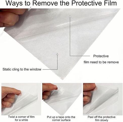 Frosted Window Film Static Cling Privacy Glass Film Removable No Glue Waterproof UV Protection for Bathroom Kitchen Bedroom (17.7x78.7 Inch) in Saudi Arabia