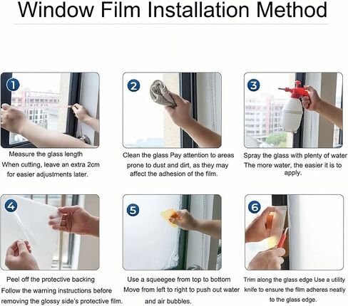 Frosted Window Film Static Cling Privacy Glass Film Removable No Glue Waterproof UV Protection for Bathroom Kitchen Bedroom (17.7x78.7 Inch) in Saudi Arabia