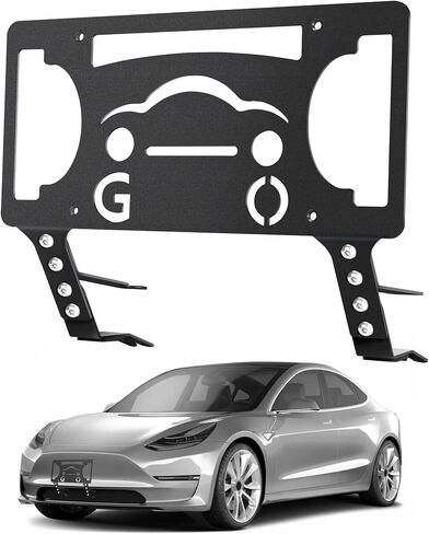 Model Y Front License Plate Holder Fit for Tesla Model Y 2019-2024 Accessories No Drill License Plate Mount Kit No Adhesives License Plate Frame Front License Plate Bracket (Model 3 2019-2023) in Saudi Arabia