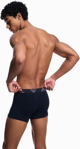 Emporio Armani Men's Textured Logo Band Trunk in Saudi Arabia