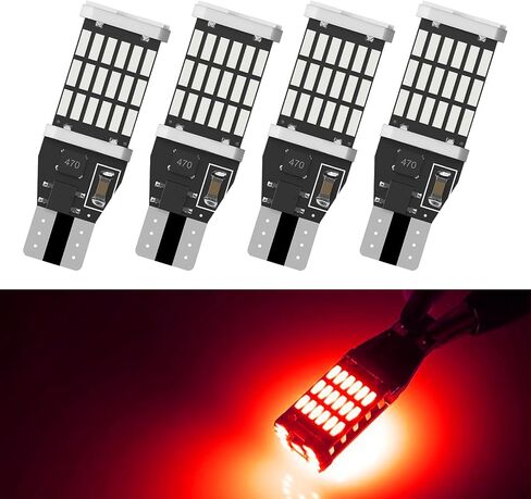 4 قطعة LED LED عكسي الضوء T15 4014 45SMD فك تشفير ضوء السطوع العالي تحول تحولت مناسبة لإشارة الدوران الأمامي والخلفي أضواء وميض (أبيض) in Kuwait
