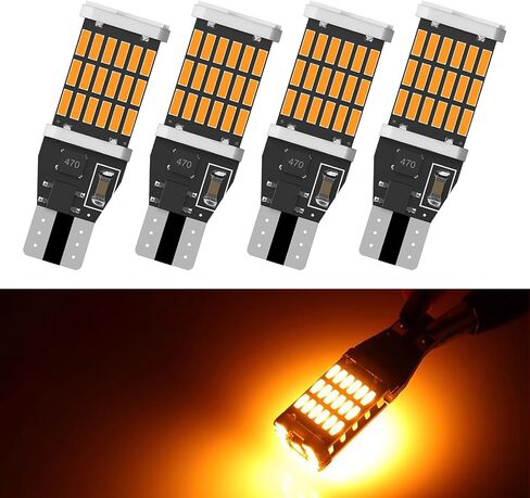 4 قطعة LED LED عكسي الضوء T15 4014 45SMD فك تشفير ضوء السطوع العالي تحول تحولت مناسبة لإشارة الدوران الأمامي والخلفي أضواء وميض (أبيض) in Kuwait
