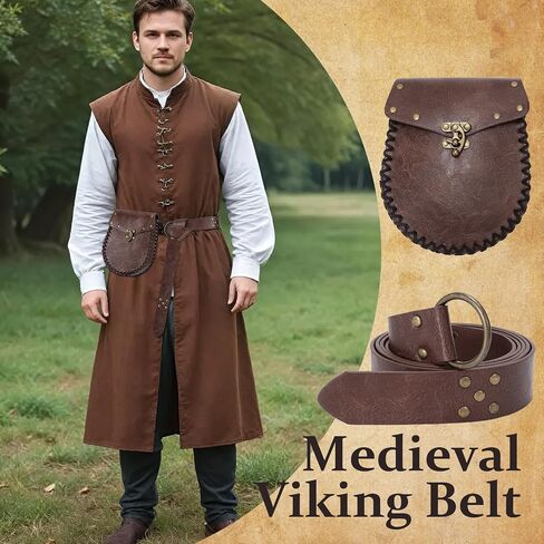 WERFORU Men Renaissance Belt Pouch - Medieval Viking Accessories for Cosplay Costume - Belt Bag in Saudi Arabia