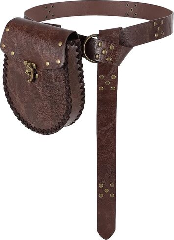 WERFORU Men Renaissance Belt Pouch - Medieval Viking Accessories for Cosplay Costume - Belt Bag in Saudi Arabia