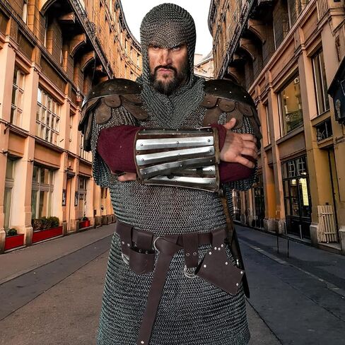 WERFORU MEN RENAISSANCE BELL BEACS - إكسسوارات فايكنغ في العصور الوسطى لأزياء COSPLAY - حقيبة الحزام in Saudi Arabia