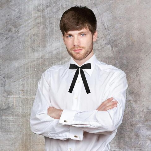 Western Ties for Men, Pre-tied Colonel Bow Tie Ribbon String Bow Ties for Men Women for Costume Uniform in Saudi Arabia