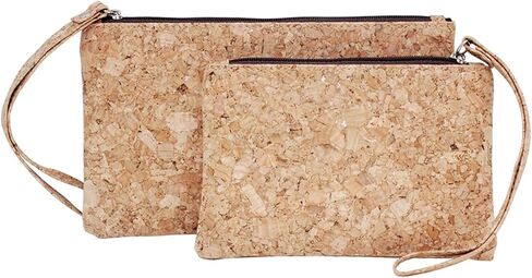 boshiho Natural Cork Clutch Wristlet Wallet Cell Phone Card Holder Coin Purse Bag in Saudi Arabia