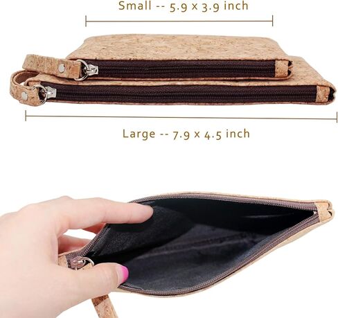 boshiho Natural Cork Clutch Wristlet Wallet Cell Phone Card Holder Coin Purse Bag in Saudi Arabia