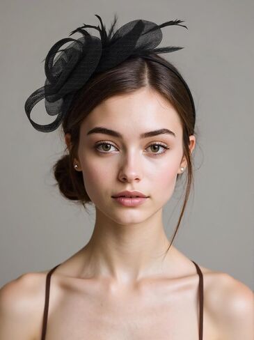 Fascinators Hats 20s 50s Pillbox Hat Tulle Fascinators for Women Tea Party Headband Clip Hat Wedding Cocktail Headwear in Saudi Arabia