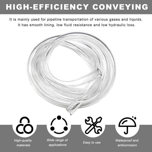 Colorful Fuel Line Hose Tube, 3.28 Feet Flexible Silicone Petrol Fuel Line Hose Repleacment for Small Engine, Universal Gas Oil Tube Pipe for Motorcycle Dirt Pit Bike ATV (White) in Saudi Arabia