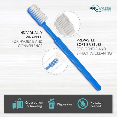 150 Pack Disposable Toothbrushes with Toothpaste, Built in | Prepasted Toothbrushes Individually Wrapped | Single Use Waterless Tooth Brush Soft Bristles for Airbnb, Hotel, Camping, Travel in Saudi Arabia