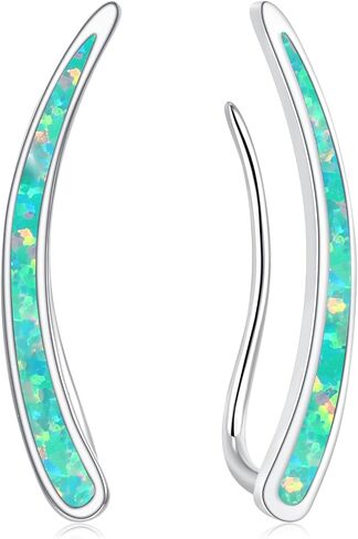 أقراط سينمي أوبال ، أقراط متسلق الأذن للنساء hypoallergenic ، 14K غضروف مطلي بالذهب in Kuwait