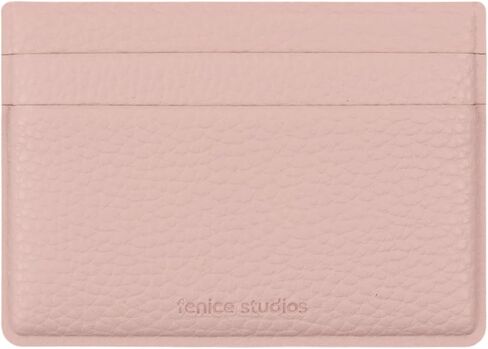 FENICE Card Holder Pocket Holder Simple Wallet Vegan PU Leather with Slim Minimalist Look for Men & Women (ORANGE) in Saudi Arabia