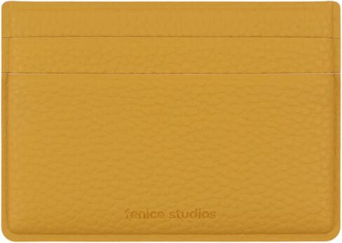 FENICE Card Holder Pocket Holder Simple Wallet Vegan PU Leather with Slim Minimalist Look for Men & Women (ORANGE) in Saudi Arabia