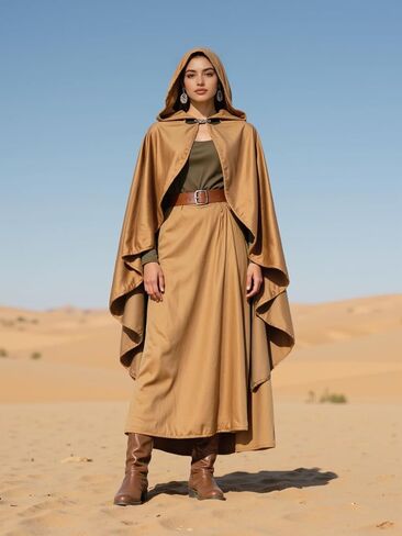 عباءة من العصور الوسطى مع غطاء رأس محرك محرك محرك محرك محرك قبول للرجال والنساء هالوين عصر النهضة in Kuwait