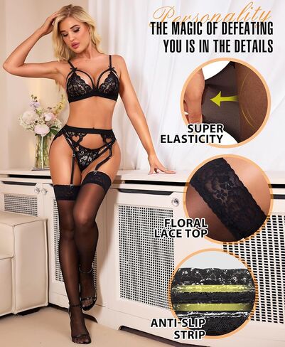 Rslove Women's Women's High Lockings - Silicone Lace Top Over Stock Stock in Saudi Arabia