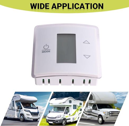 نسخة محدثة من ترموستات الجدار RV ، 3316250.712 منطقة ترموستات RV AC - أسود ، ثلاث مناطق إدخال ، الإضاءة الخلفية الزرقاء الفاتحة الذاتي in Saudi Arabia