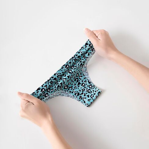 Women's Seamless Allover Printed Bikini Panties, Pack of 4, Hearts and Leopard Patterns in Saudi Arabia