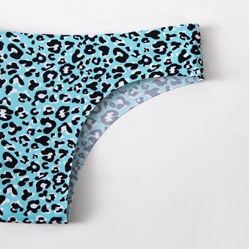 Women's Seamless Allover Printed Bikini Panties, Pack of 4, Hearts and Leopard Patterns in Saudi Arabia