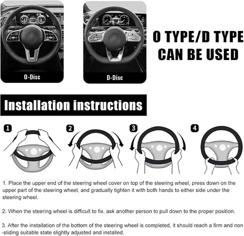 Car Steering Wheel Cover, 15 Inch Leather D-Shaped Comfy Grip Steering Wheel Protector, Anti-Slip Steering Wheel Cover with 3D Honeycomb for Most Vehicles, Car Accessories (Red) in Saudi Arabia