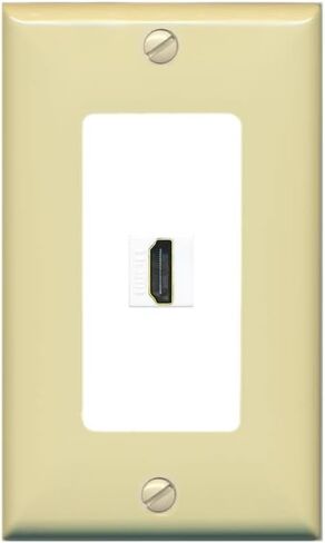 RiteAV Custom HDMI Wall Plate 1 Port - 1 Gang [Black/Black] in Saudi Arabia