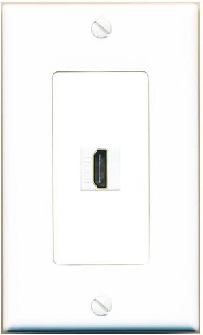 RiteAV Custom HDMI Wall Plate 1 Port - 1 Gang [Black/Black] in Saudi Arabia