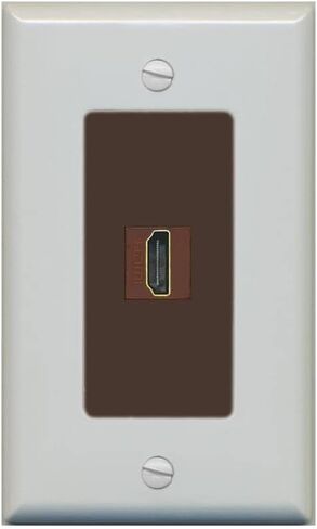 RiteAV Custom HDMI Wall Plate 1 Port - 1 Gang [Black/Black] in Saudi Arabia