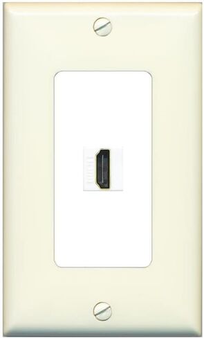 RiteAV Custom HDMI Wall Plate 1 Port - 1 Gang [Black/Black] in Saudi Arabia