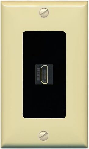 RiteAV Custom HDMI Wall Plate 1 Port - 1 Gang [Black/Black] in Saudi Arabia
