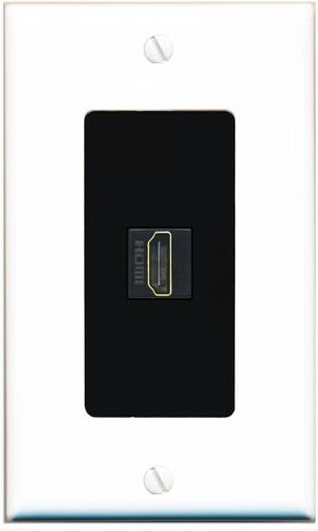 RiteAV Custom HDMI Wall Plate 1 Port - 1 Gang [Black/Black] in Saudi Arabia