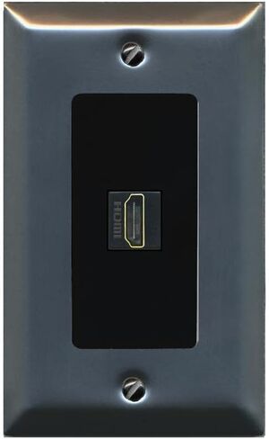 RiteAV Custom HDMI Wall Plate 1 Port - 1 Gang [Black/Black] in Saudi Arabia