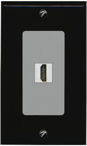 RiteAV Custom HDMI Wall Plate 1 Port - 1 Gang [Black/Black] in Saudi Arabia