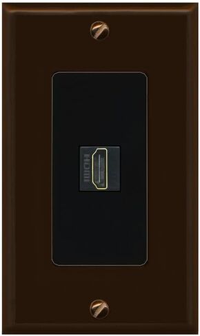 RiteAV Custom HDMI Wall Plate 1 Port - 1 Gang [Black/Black] in Saudi Arabia