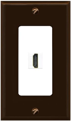 RiteAV Custom HDMI Wall Plate 1 Port - 1 Gang [Black/Black] in Saudi Arabia