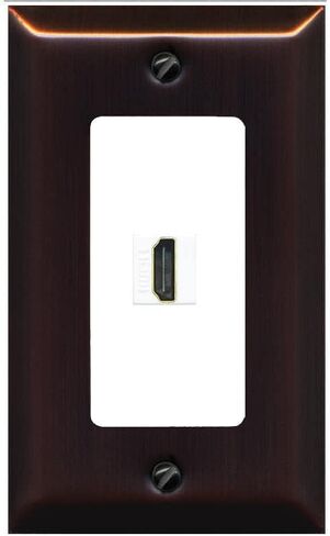 RiteAV Custom HDMI Wall Plate 1 Port - 1 Gang [Black/Black] in Saudi Arabia