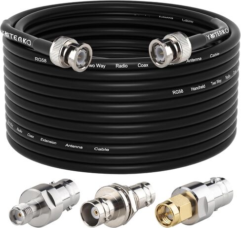 BNC Cable 75FT, 50Ohm RG58 Coaxial BNC Male to BNC Male Extension in Kuwait