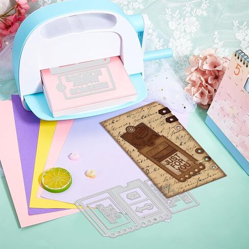 GLOBLELAND Plan Folder Pages Cutting Dies for DIY Scrapbooking Stitched Pocket Tag Metal Craft Tags Journals Planners Die Cuts Embossing Stencils Template for Paper Card Making Decoration Album in Kuwait