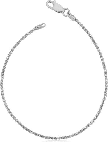 Kooljewelry Sterling Silver Round Chain Chain Anklet (1.1 مم ، 1.5 مم ، 2 مم أو 2.6 مم) in Saudi Arabia
