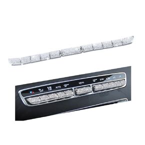 1797 AC Buttons Caps Compatible with Mercedes Benz Accessories Bling AMG W205 X253 C GLC Class Air Conditioning Control Switch Covers Decals Interior Inside Decor Women Men Crystal Silver 11 Pack
