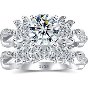 WES 1.5CT CENTER MOISSANITE ENIGANTER RINGS BANDS BANDS RINGS Diamonds for Women D Color VVS1