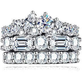 5.6777TTW مكعب الزركونيا الزفاف مجموعة حلقات الأبدية 5A CZ CZ STERALAL SETINGARY SENIVARY RING FOR WOME
