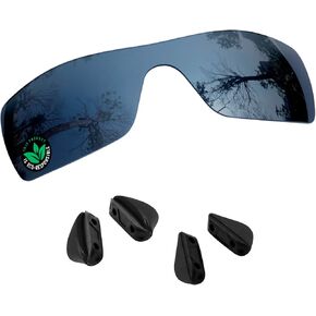 عدسات استبدال البولي البولي Raydi و Nosepads لـ Oakley Turbine Rotor OO9307 نظارة شمسية مستطيلة مستطيلة