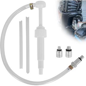 RUTU Lower Unit Gear Oil Pump for Standard Quart Bottles, Includes 3/8 inch Swivel, 8mm and 10mm Adapters Fit Most Marine and Mercury Boat Outboard Motors -Not Compatible With Volvo Penta