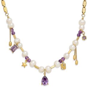 Gold Charm Pendent Choker Necklace for Woman, Boho Dainty Gemstone CZ Rhinestone Dangle Chain Necklaces Prom Fashion Jewelry Wedding Gift in Kuwait