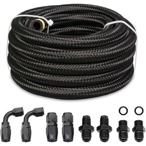 Automatic Transmission Cooler Line Kit Fit 4L80E 6AN Nylon Steel Braided Line
